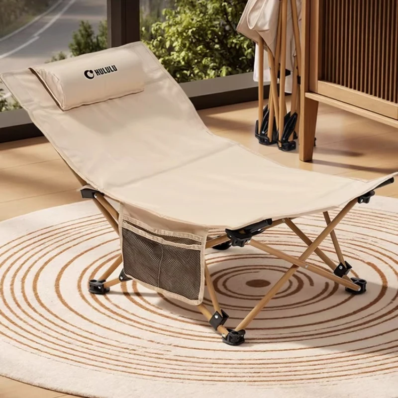 

Портативное складное кресло-шезлонг, регулируемое кресло для кемпинга на открытом воздухе, легкая раскладная кровать для отдыха с сумкой для переноски, многофункциональное использование