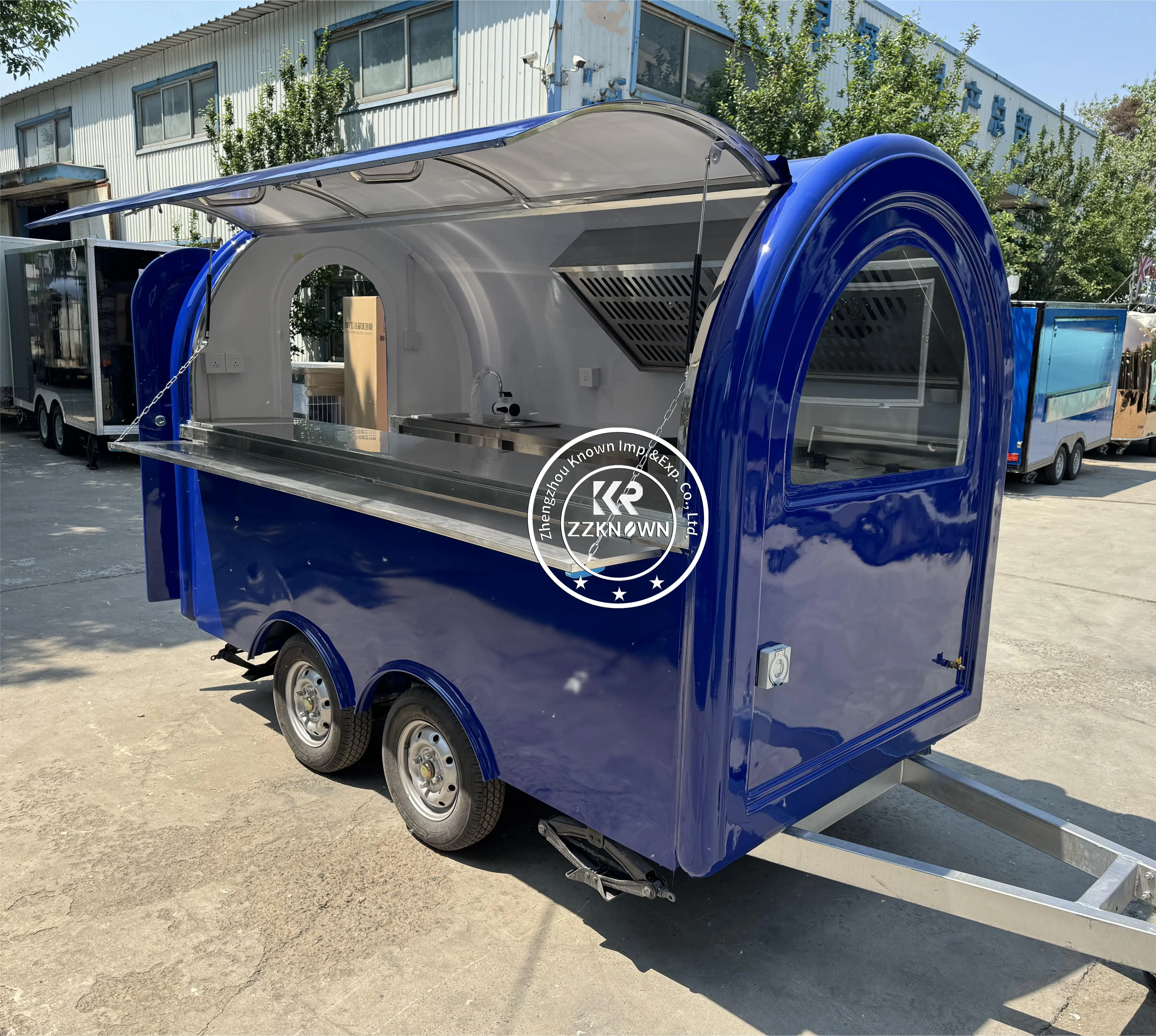 

Customized Food Truck with Full Equipment Street Commercial Coffee Catering Snack Food Trailer With Grill