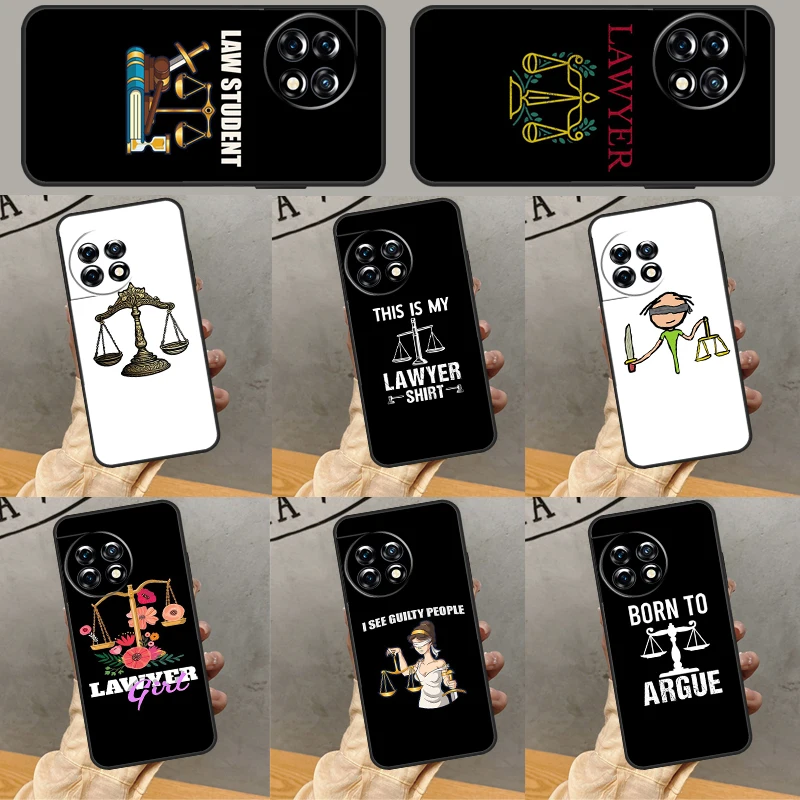 Law Lawyer Judge Justice For OnePlus Nord CE 3 Lite CE 2 Lite 2T N10 N20 N30 8T 9RT 10T 10R 9 10 Pro 11 Phone Case