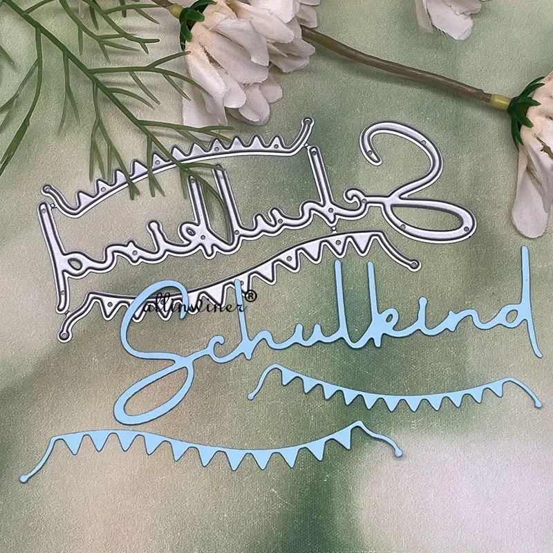 

New Alphabet Ribbons Metal Cutting Dies Stencils For DIY Scrapbooking Decorative Embossing Handcraft Die Cutting Template