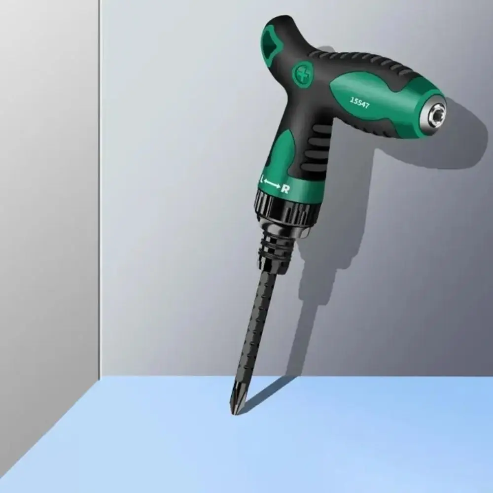 Insulated Handle Ratchet Handle Screwdriver Set Adjustable Telescopic Telescopic Screwdriver Set Slotted Double Head