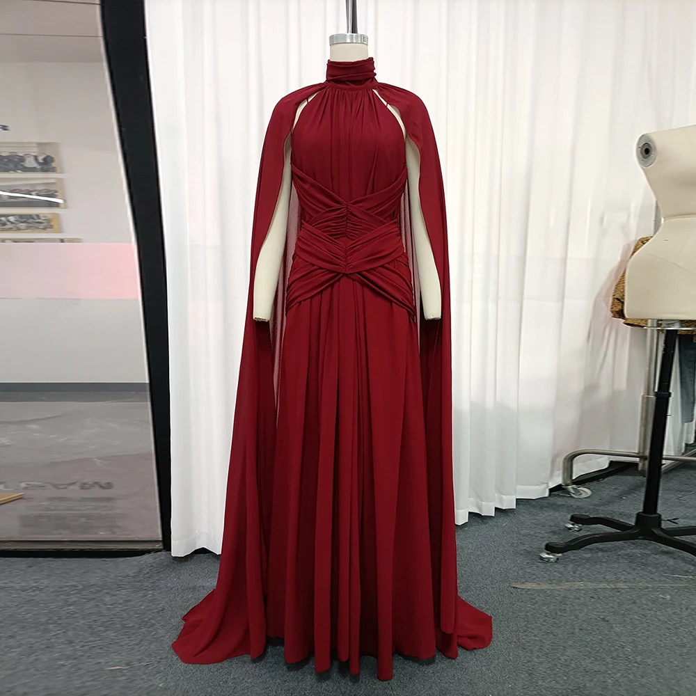 TWOTWINSTYLE Elegante Patchwork Plooirokken voor Dames, Staande Kraag, Kapmouw, Hoge Taille, Effen Lange Jurk, Vrouwelijke Mode 2026 - afbeelding 1