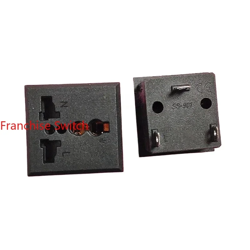 

10PCS AC power socket SS-901 multi-function with protective cover 13A250V