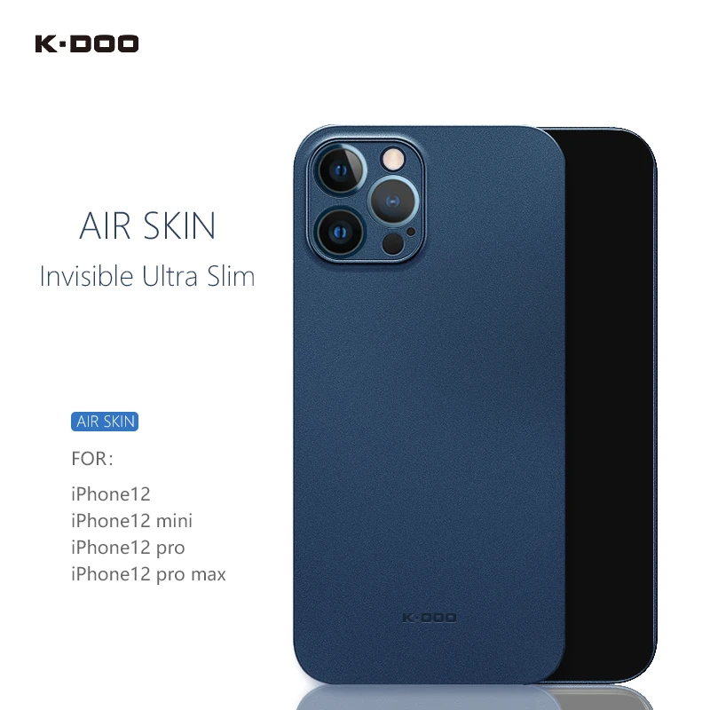 K-Doo 0.3mm Thickness Air Skin Ultra Slim Case for iPhone 13 Pro Max 12 mini 12 Pro 12 Pro Max Super Thin Phone Protection Cover