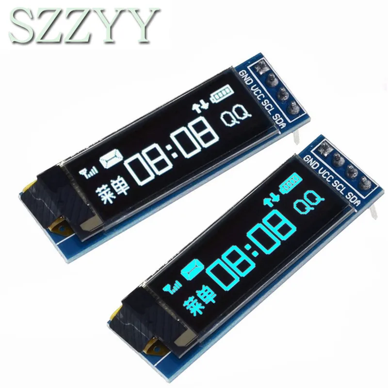 1pcs 0.91 inch OLED module 0.91" white blue OLED 128X32 OLED LCD LED Display Module 0.91" IIC Communicate