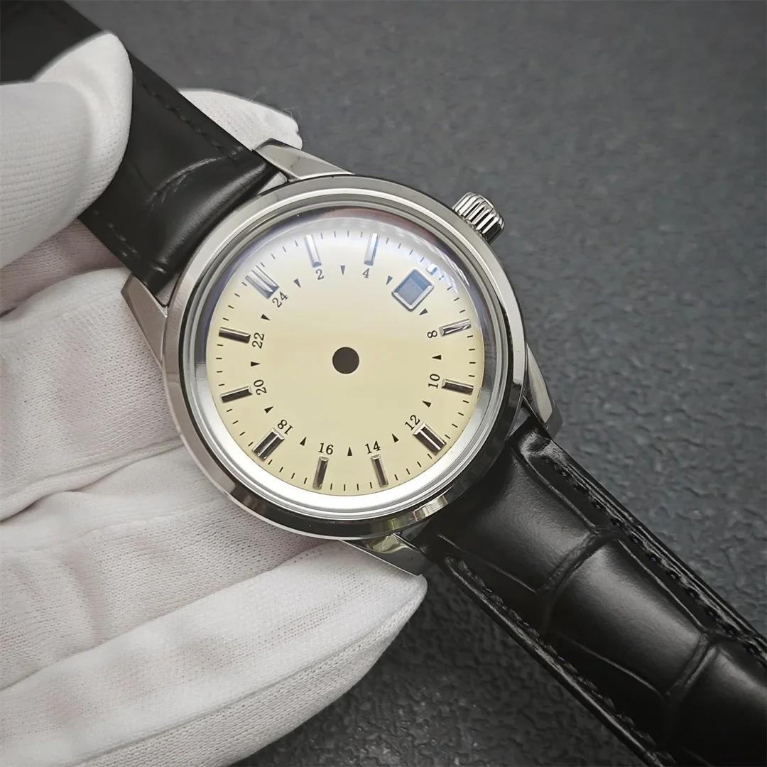 

Корпус часов GMT, сапфировый корпус 39 мм, циферблат 31 мм для NH34 35, механизм, пряжка-бабочка, кожаный ремешок, аксессуары для часов, набор деталей GMT
