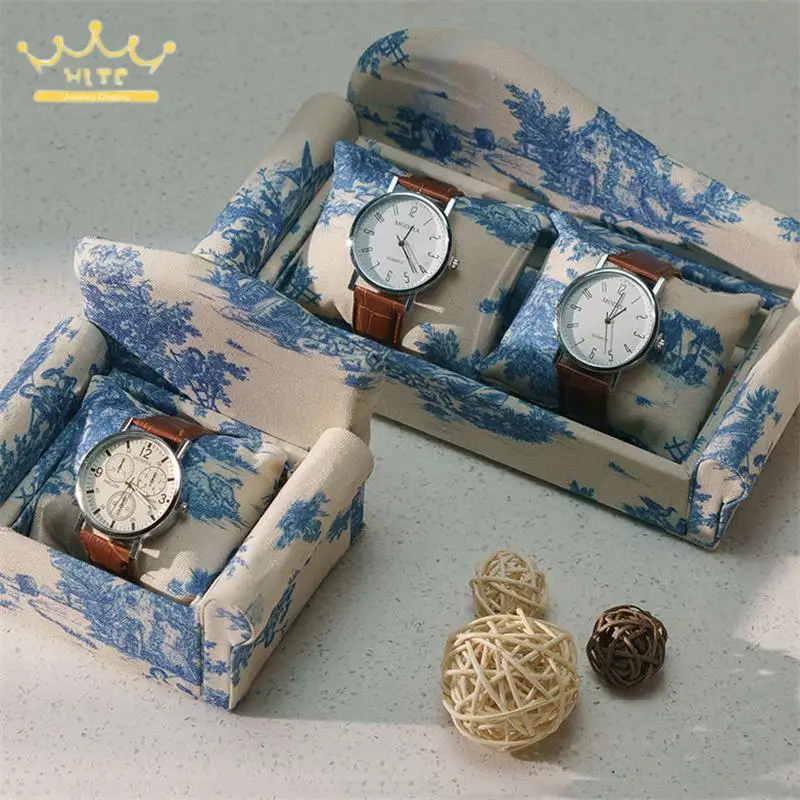 

Подставка для часов и браслетов в форме ретро-дивана, органайзер для ювелирных изделий, декоративный лоток для демонстрации на витрине или прилавке