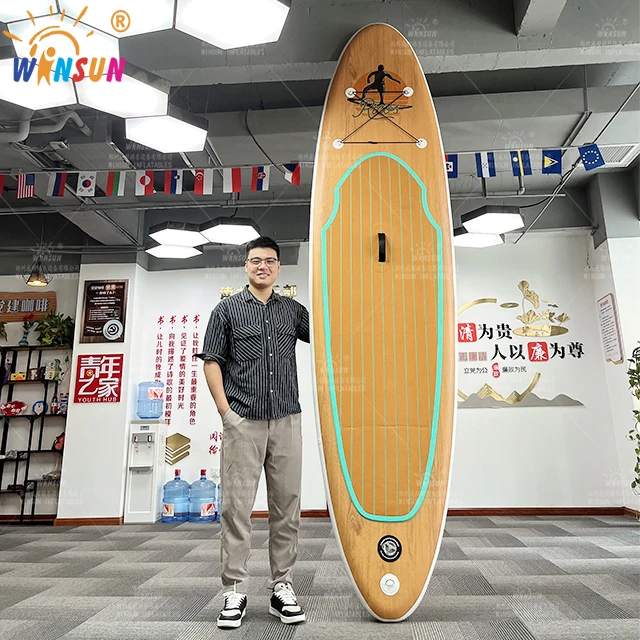 

WINSUN Inflatable water sports Surfboard sup paddle board surfboard with fins OEM surfing paddleboard air sup board