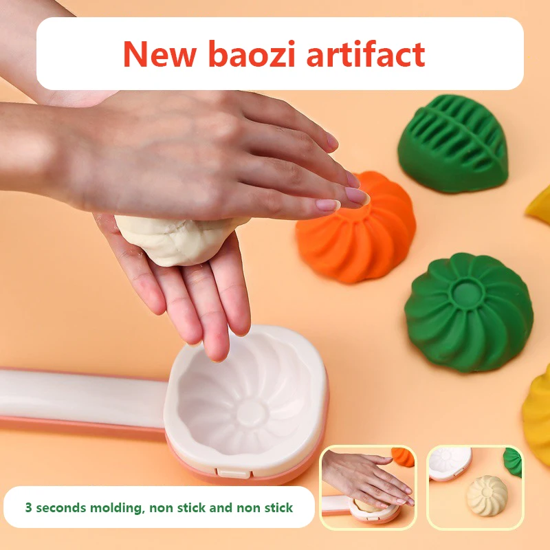 

1PC Chinese Baozi Maker Food-Grade ABS Baozi Molds Steamed Stuffed Bun Making Mould Kitchen Gadgets Pastry Pie Steam Bun Mold