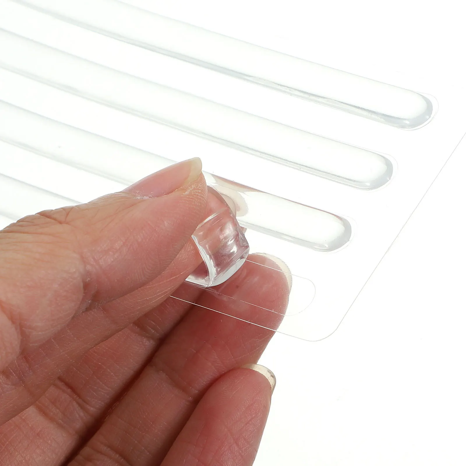 

4Pcs Clear Silicone Thin Heel Stickers Invisible Anti-Slip Shoe Inserts Soft Cushion Foot Care Pads Clear Heel Stickers