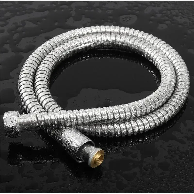 1.5m G1/2 Inch Stainless Steel Flexible Shower Hose Long Bathroom Shower Water Hose Extension Plumbing Pipe Pulling Tube