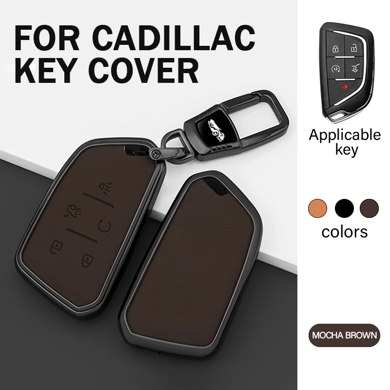 Para Cadillac Escalade CT4 CT4-V CT5 XTS CT6 C8 para GMC Yukon 2021 2022 Funda protectora metálica para llave de coche, accesorios para coche, carcasa