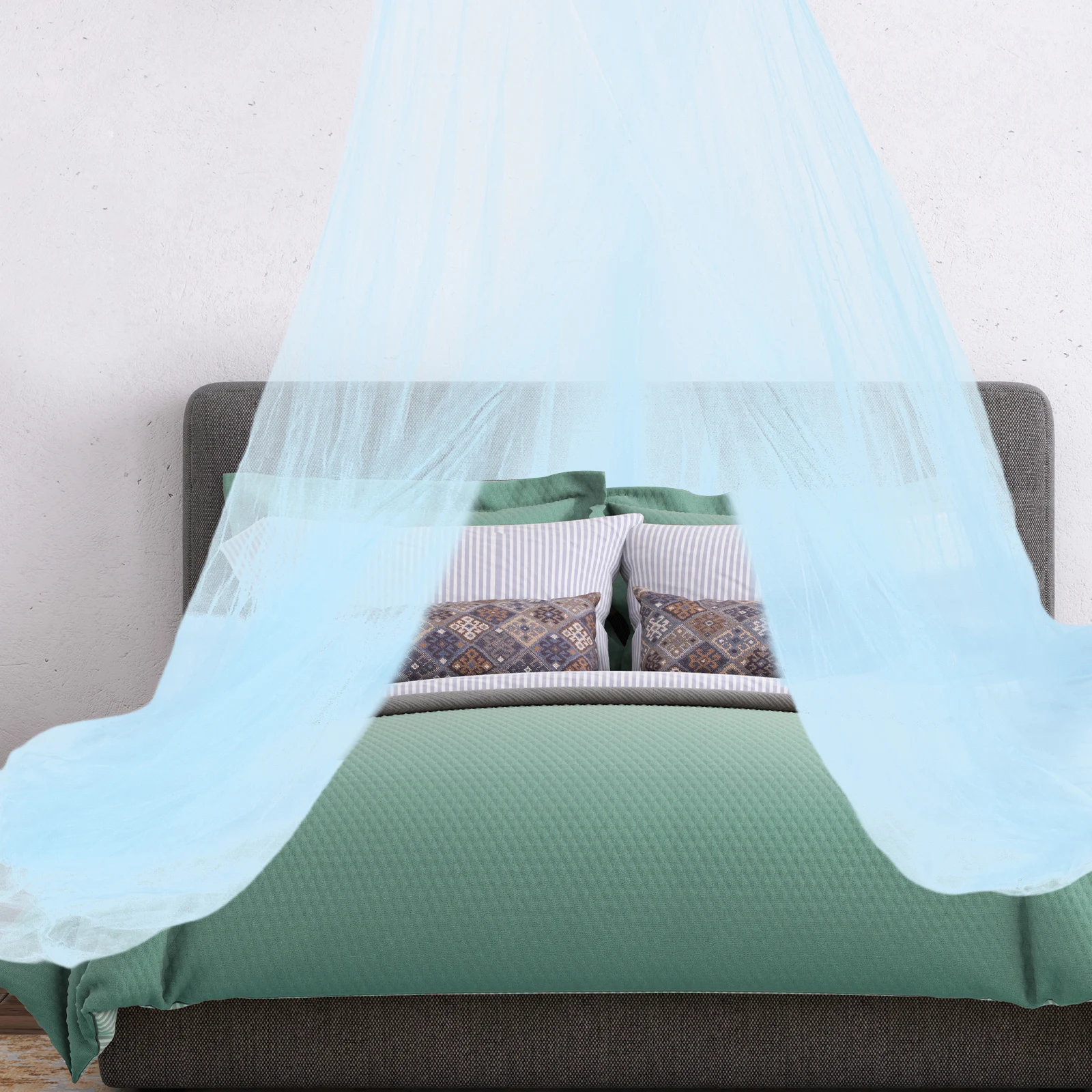

Princess Dome Lace Bed Canopy Hanging Mosquito Net Girls Bedroom Decor Round Ceiling Crib Toddler Bed Curtain Bedroom Canopy