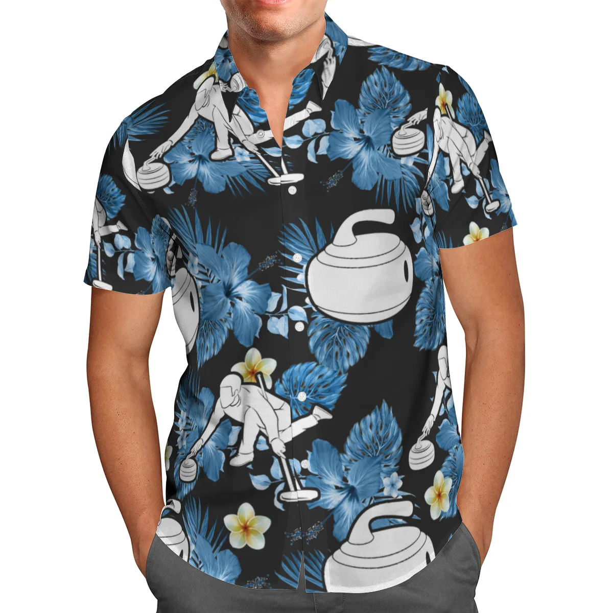 3D Helicopter Hawaiian Shirt Men\'s Summer 2021 Short Sleeve Streetwear Oversized 5XL Social Homme-148 Summer