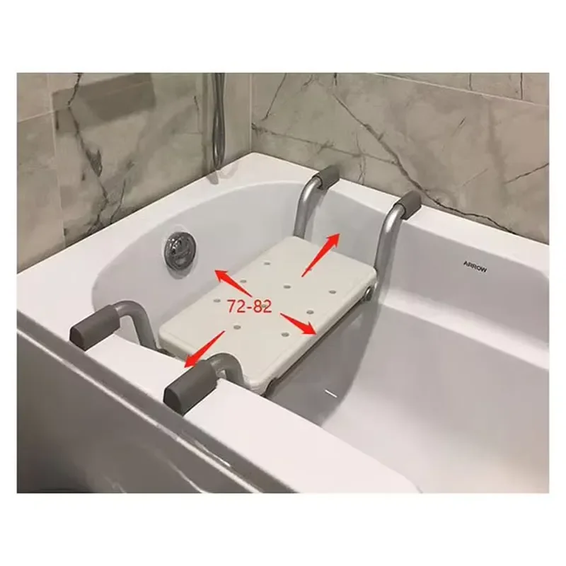 Non Slip Bath Seat Shower Chair Bathroom Safety Stool for Elderly Disabled Anti Slip Bathtub Bench with Backrest Support