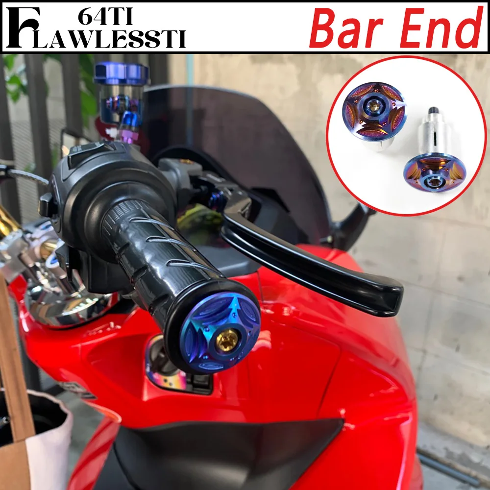 FLAWLESSTI Gr5 Titanium Handle Bar End OD 30 mm For Yamaha Xmax 300 Tmax 560 Vespa Sprint 150