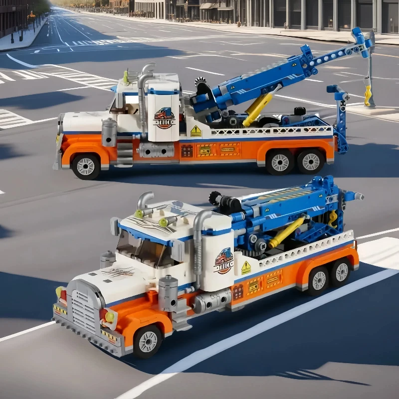 

The trailer building block set is suitable for teenagers who love toy road rescue vehicle models. It makes an ideal gift for bir