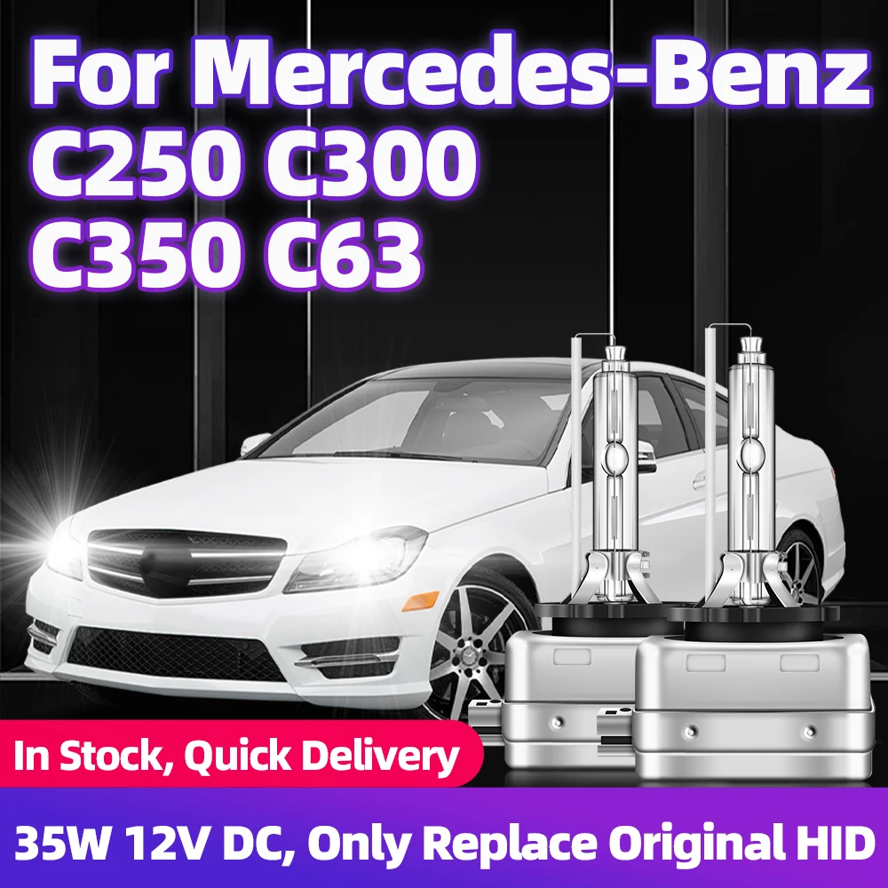 For Mercedes-Benz C250 C300 C350 C63 Xenon HID Bulbs 35W D1S Car Headlight Replace Xenon Lamps 6000K 8000K 12000K High Low Beam