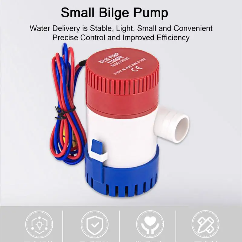 1100Gph Marine Electric Bilge Pump 12/24V Marine Submersible Ship Water Pump Electric Bilge Water Pump For Ship Caravan RV