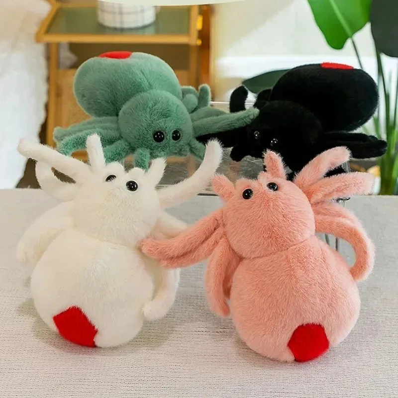 

-Simulation Black Spider Jumping Spider Doll Crawling Pet Doll Plush Cute Reptile Plush Toy Super Cute Doll...