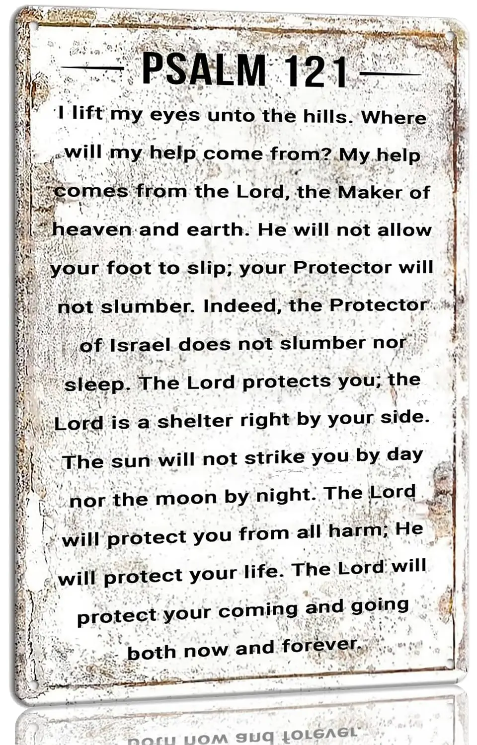 Металлический постер Lineerby с текстами из Библии и Псалом 121, 8 х12 дюймов