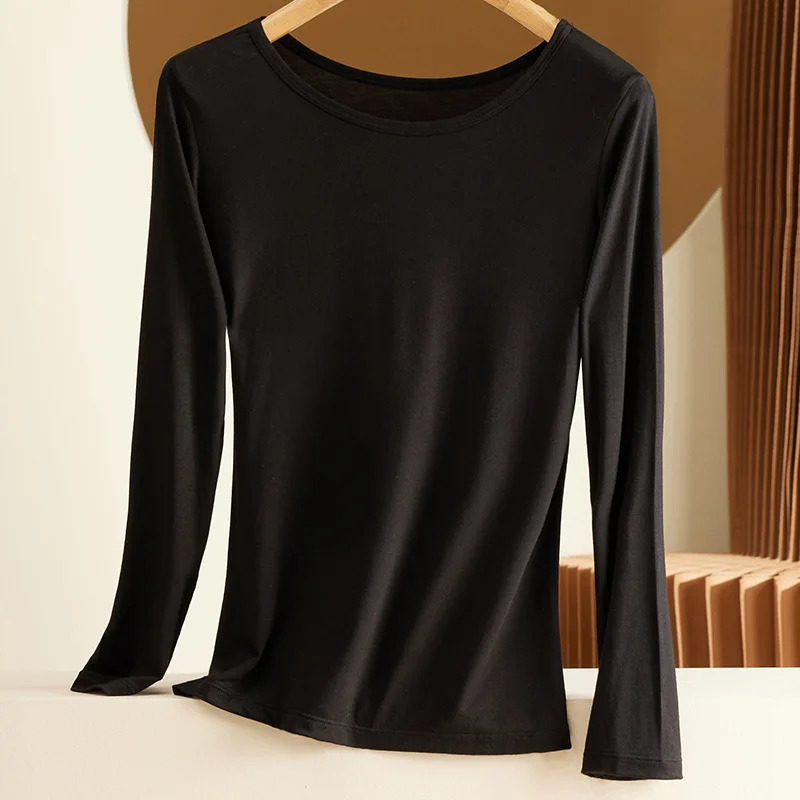 

Женский комплект термобелья большого размера с круглым вырезом, тонкая теплая форма тела, постоянная температура, осенне-зимняя одежда