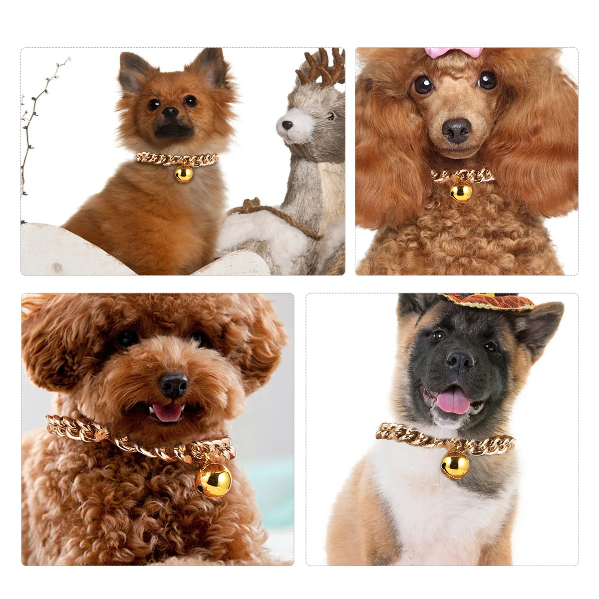 

1pc Collar Necklace Collar Gold Durable Pet Bell Accessories For Cat Decoration Necklace Pendant Decoration Supplies Portable