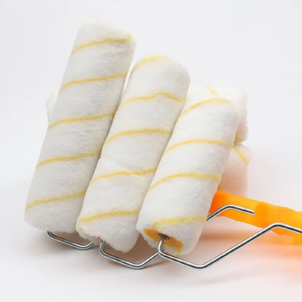 

1 компл./11 шт., 4-12 дюймов, роликовая щетка с длинными волосами, 360 ° Набор вращающихся мини-роликов, сменная головка щетки, смесь полиэстера