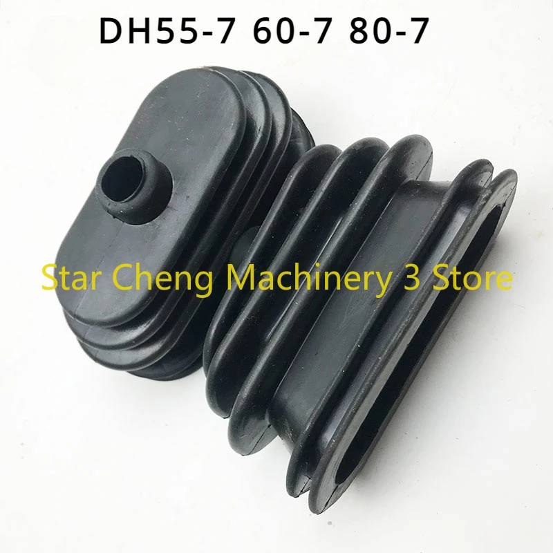 High Quality 2PCS Excavator for Doosan Daewoo DH55-7 60-7 80-7 Walking Foot Valve Throttle Dust Cover Push Rod Rubber Cover