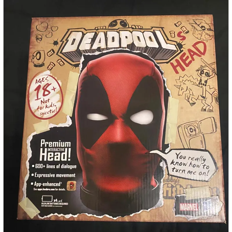 

New Original Hasbro Marvel Legend Series DEADPOOL Premium Head Helmet Voice Control Induction Action Figure Model Toys