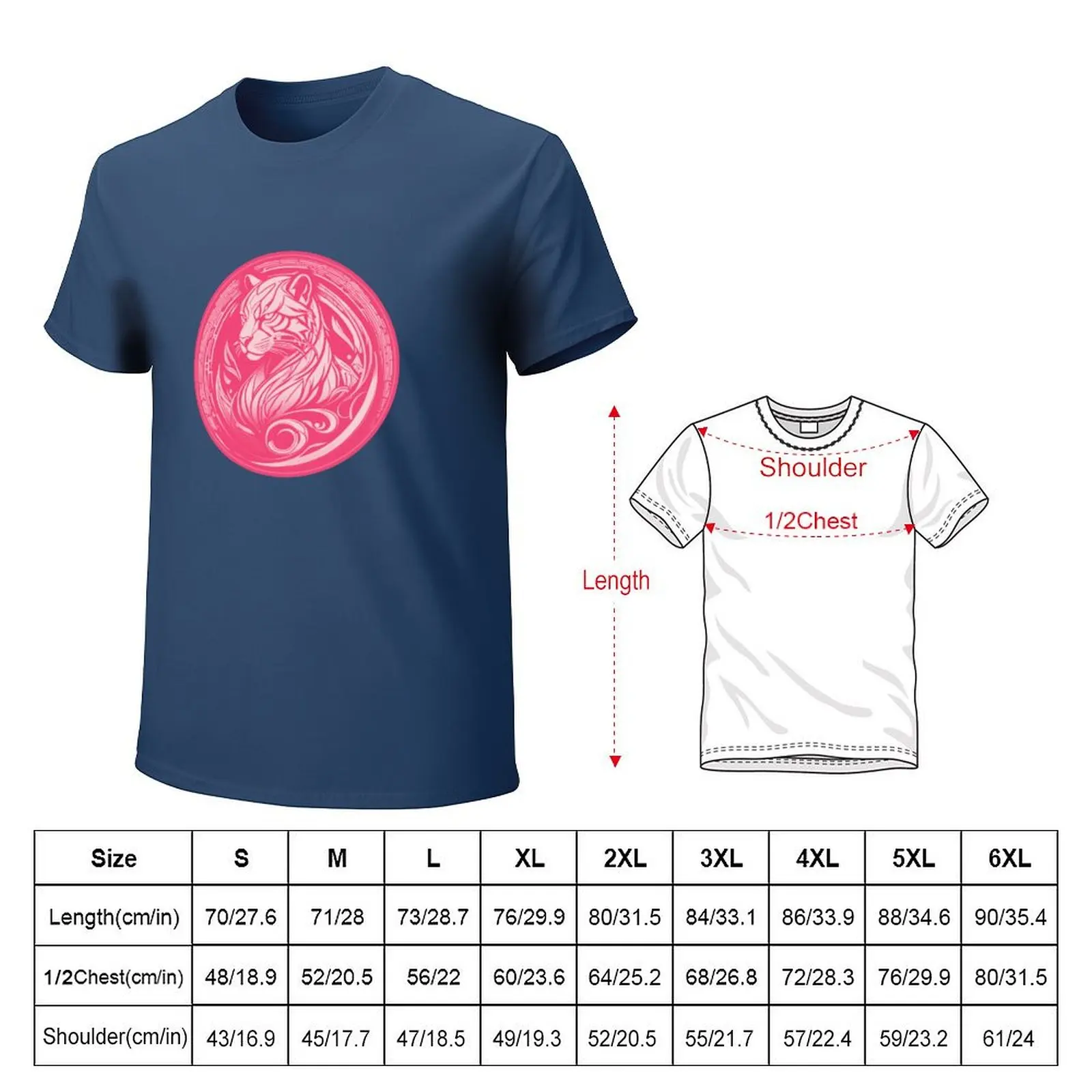 Cheetah Badge - Bright Pink T-shirt customs plus size tops shirts graphic tees mens big and tall t shirts