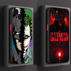 Cool Batmans For iPhone 15 14 13 12 Mini 11 XS Pro Max X XR 8 7 6 Plus Frosted Translucent Phone Case