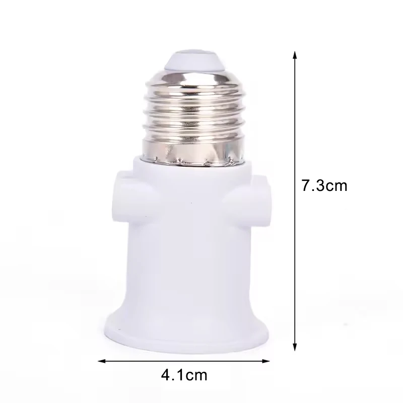 E27 Lamp Holder Bulb Adapter Socket 1 PCS AC100-240V 4A PBT Fireproof White EU Plug for Indoor Home Lighting Safe Durable