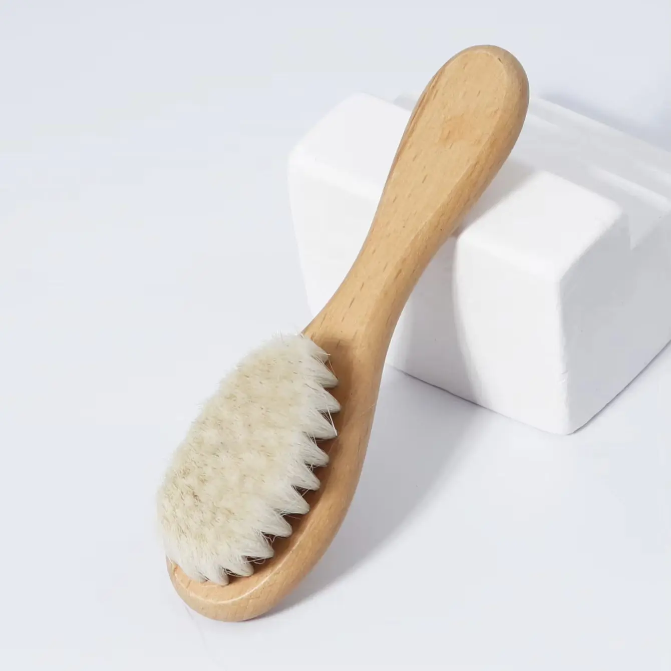Wooden Ultra Soft Goat Hair Brush with Handle, Natural Dust Removal Brush, Essential for Travel for Hair Accessories view 4