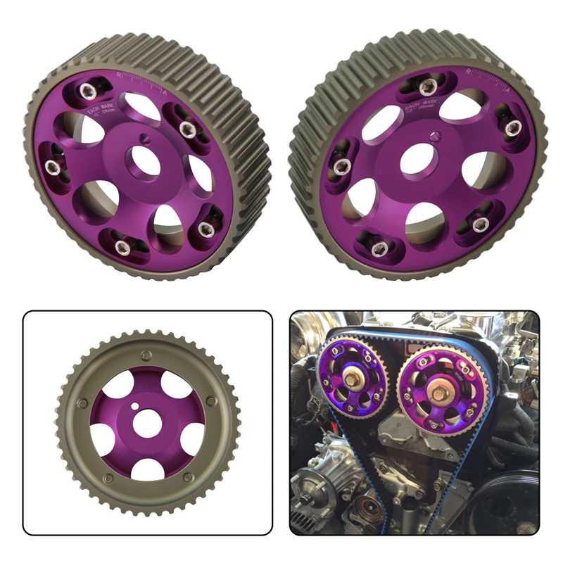 2PCS Adjustable Cam Gears Pulleys for Toyota Supar Chaser Creasta Crown Mark II Soarer Verossa 1JZ-GTE 2JZ-GTE