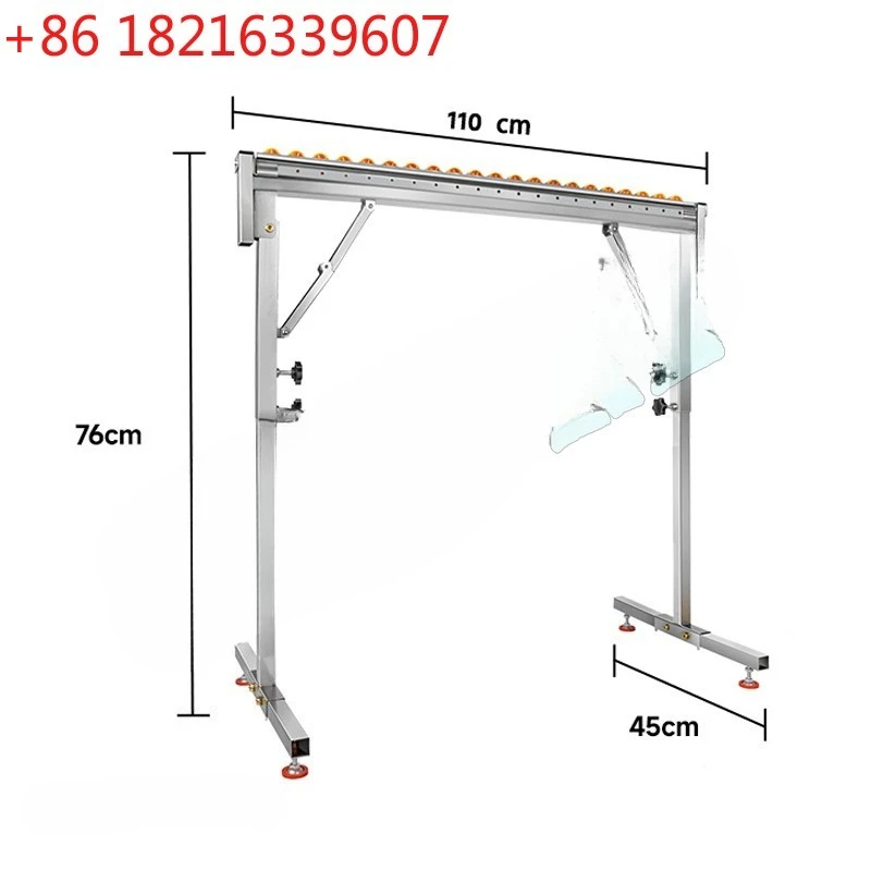 YAO Wood Cutting Bracket With Roller Folding Adjustable Height Double Row Transport Pulley Saw Table Transport Support Frame
