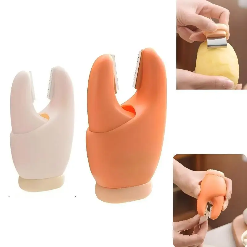 2-in-1 Garlic Peeler with Non-Slip Grip - Manual Peeling Clips & Vegetable Tool for Easy Kitchen Prep