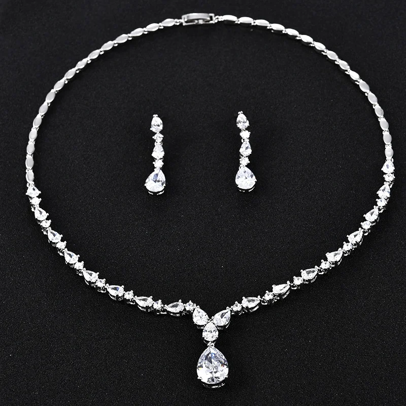 

Korean Version of Zircon Jewelry Set for Female Brides