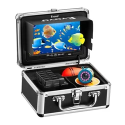 Eyoyo Underwater Fishing Camera 7 Inch LCD Monitor Waterproof 1000TVL Fish Finder 12 IR Lights 4500mAh Battery,15m/49ft&30m/98ft