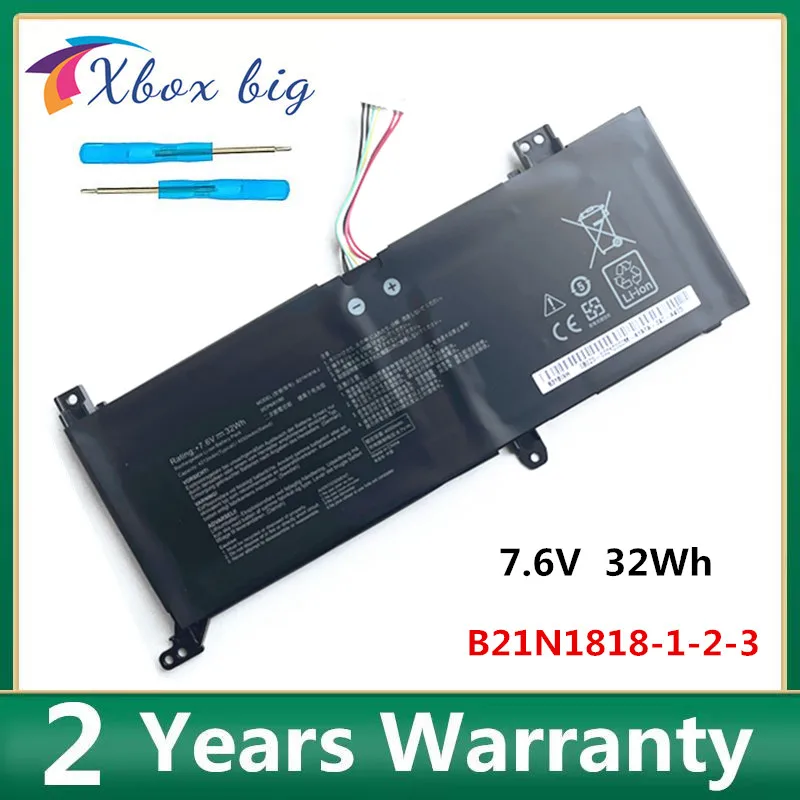 Bateria para Asus Vivobook Pro C21n1818 B21n181818182 B21n1818 14 15 X509ja X509ma X509ua X512ub F509fa X412da A412fa X412fj R424fa