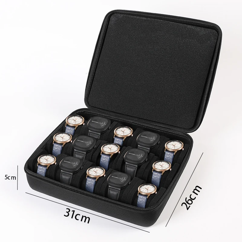 Watch Storage Box Organizer For Men Women Watch Travel Case Portable Storage Watch Display Holder for Wristwatches Smart Watches image 6
