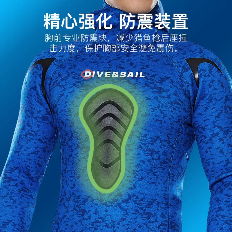 3 مللي متر/5 مللي متر/7 مللي متر قسط التمويه النيوبرين بذلة خلية مفتوحة Spearfishing بذلة 2 قطعة الغوص بدلة غطس هوديي الغوص الدعاوى #4