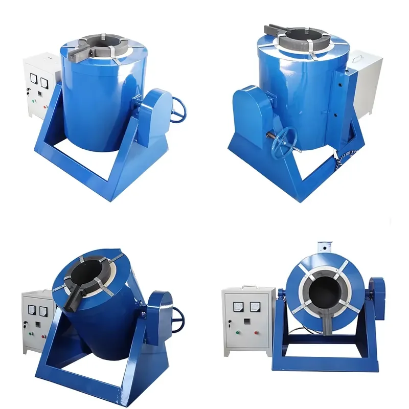 Energy Saving Electric Resistance Melting Furnace for Non-ferrous Metal 10KG-29KG Capacity 1150C Blue New