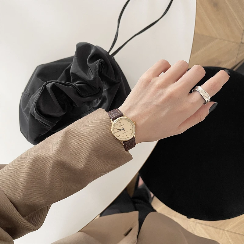 New vintage fashion high quality delicate and elegant automatic small dial watch women's quartz waterproof women's watch