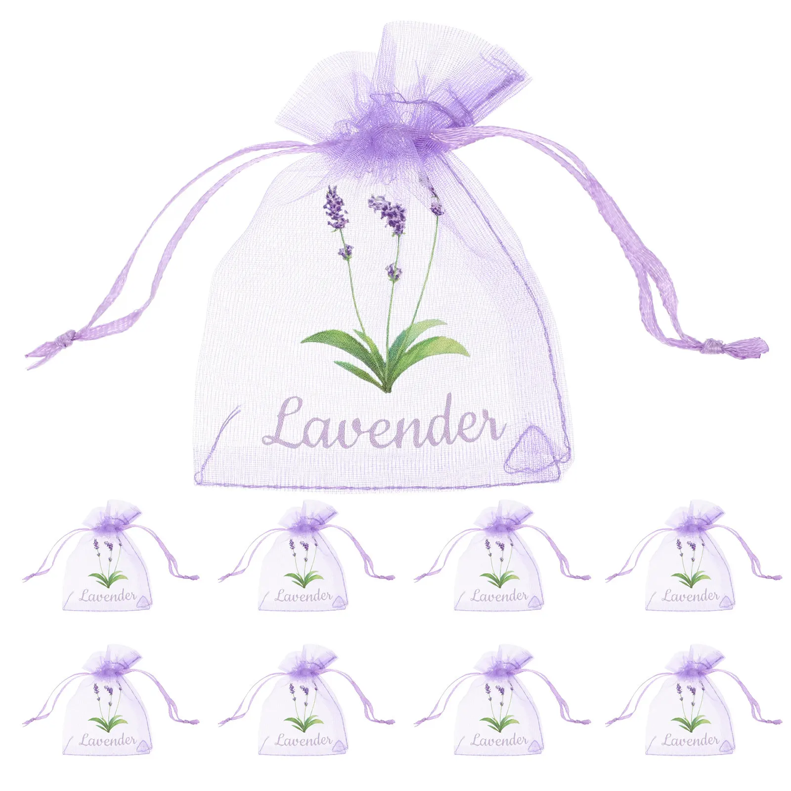 20 Pcs Dried Flower Drawstring Bag Decorative Mesh Pouch Lavender Sachet Bags Storage
