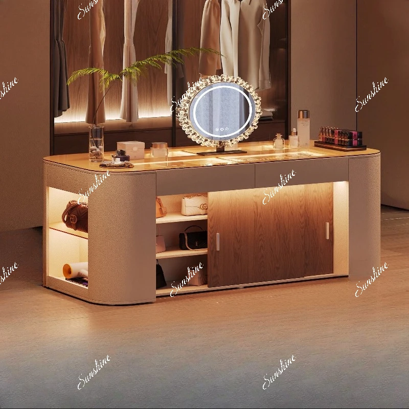 Light luxury cosmetics display cabinet, jewelry storage floor integrated cabinet