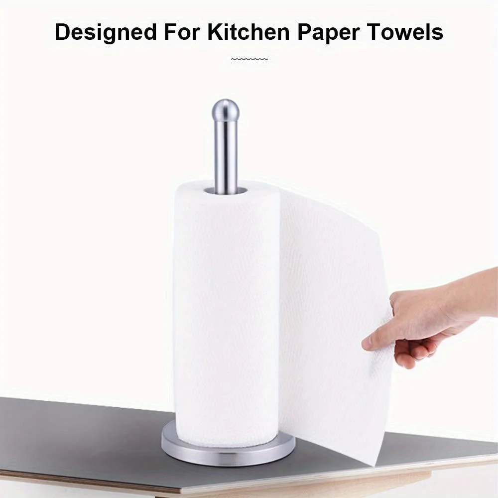 

1pc Silver Countertop Paper Towel Holder Organizer Organization for Indoor Kitchen Restaurant Washroom Paper Towel Dispenser