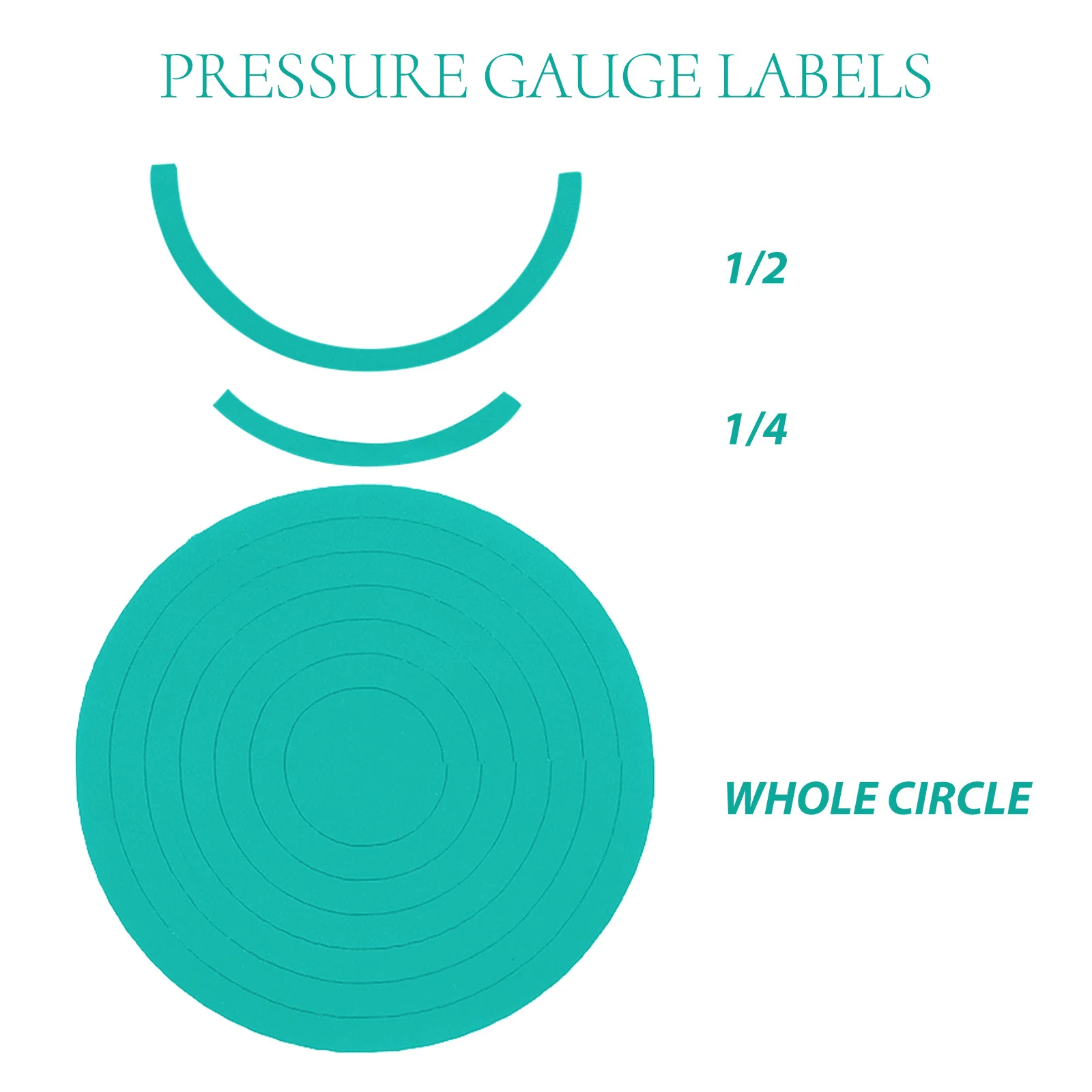 

7 Sheets 5cm Yellow Pressure Gauge Stickers Waterproof Reflective Labels Adhesive Decals Gauge Identification Practical