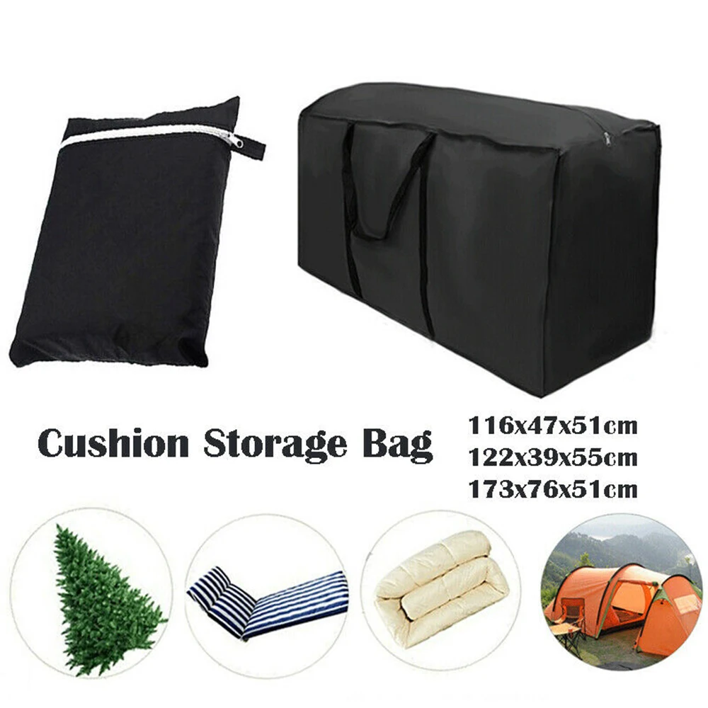 

Garden Furniture Cushion Storage Bag Waterproof Anti-UV Heavy Duty Rip Proof 210D Oxford Fabric Christmas Tree Storage Bag