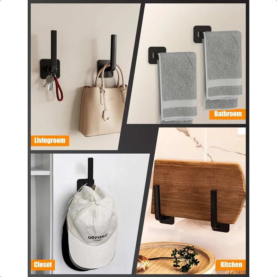 Porta cappelli per riporre cappelli Confezione da 4 organizer multiuso per cappelli Ganci per cappelli adesivi forti per organizer per cappelli da parete per berretti da baseball Tw